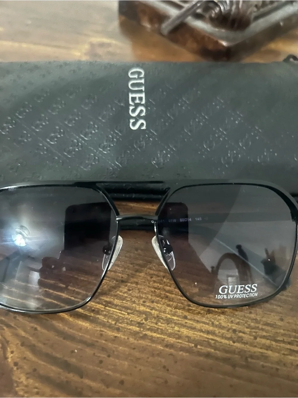 GUESS Aviator Style Sunglasses with Case